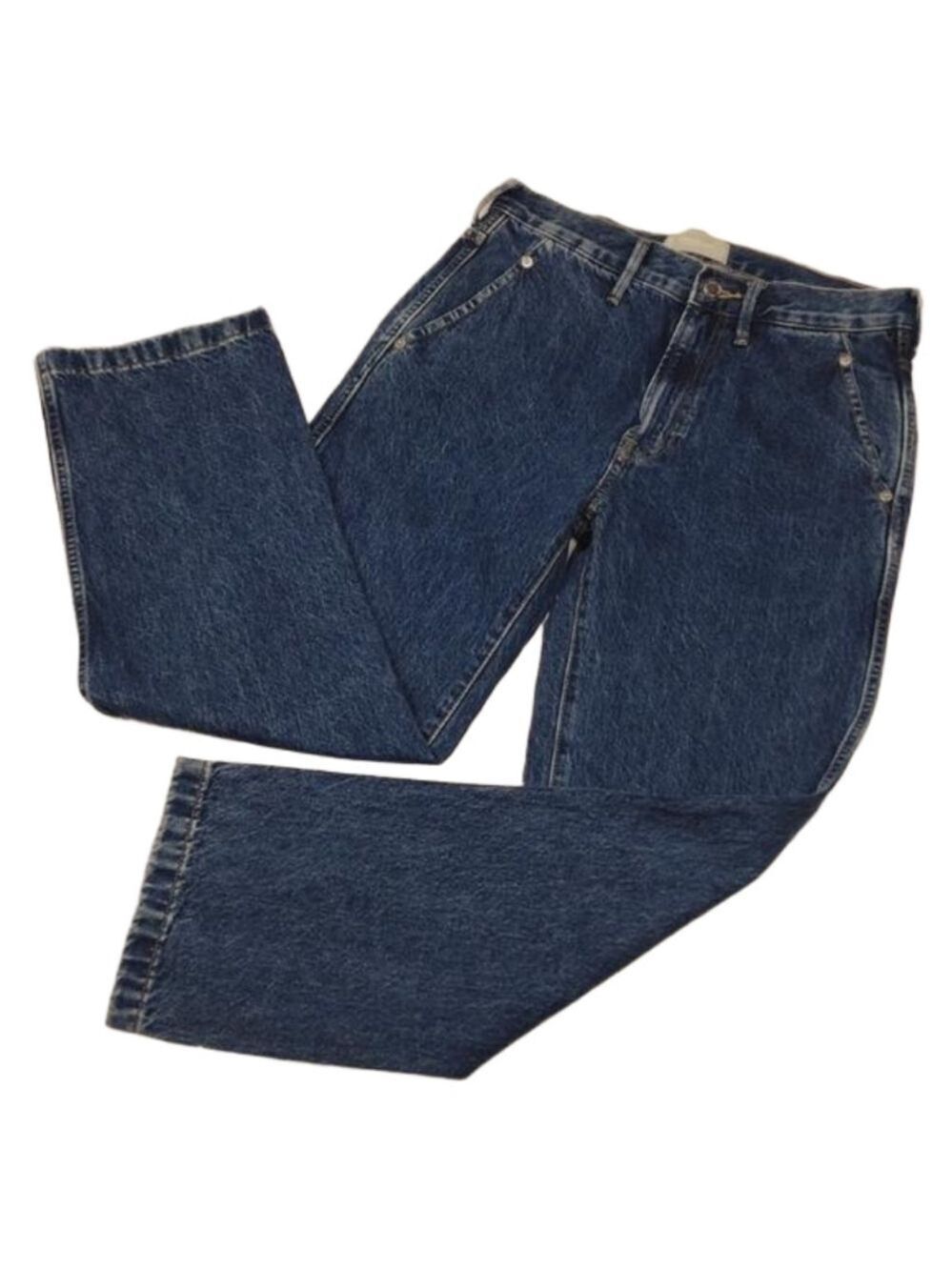 Everlane Cinched Utility Jean Blue Medium Wash High Rise Straight Leg Jean